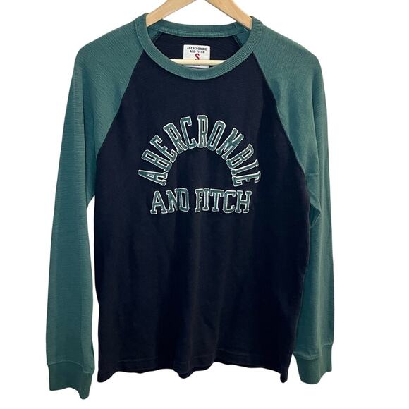 Abercrombie & Fitch Other - NWT Abercrombie And Fitch Mens Long Sleeve Logo Spellout Baseball T Size Small